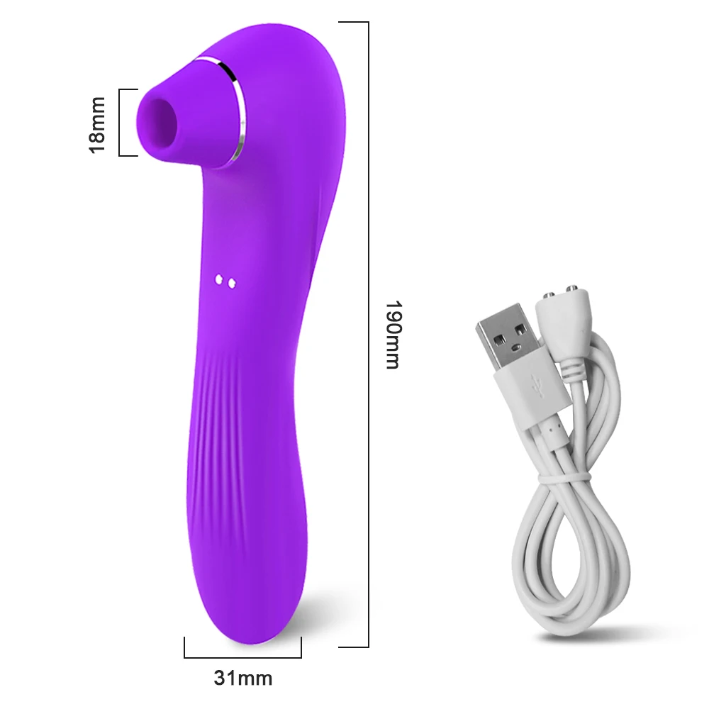 2 in 1 Female Sucking Vibrator for Women Clitoris Stimulator G Spot Dildo Nipple Oral Blowjob Vacuum Clit Sucker Adult Sex Toys view 6