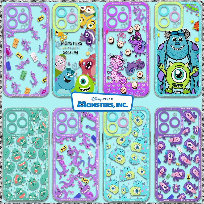 M-monsters Inc Phone Case For Samsung S24 S23 S22 S21 S20 S10 FE Note20 Note10 Plus Ultra Lite 5G Clear Soft TPU Cover