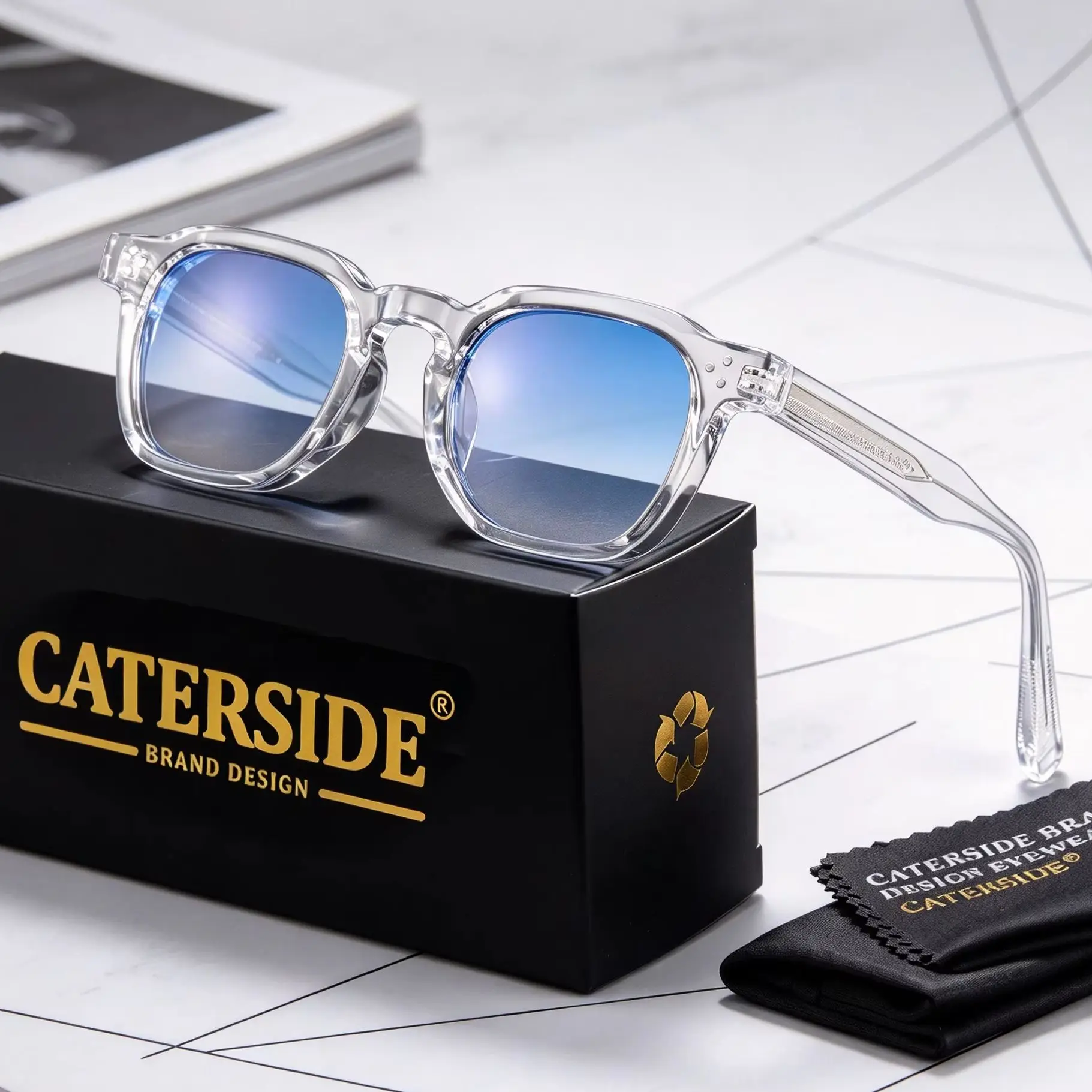 CATERSIDE CATERSIDE New Fashion Punk Men Sunglasses Frame Square Personalized Design Sun Glasses Women Travel Party Business Festival Gift - Aliexpress Deal