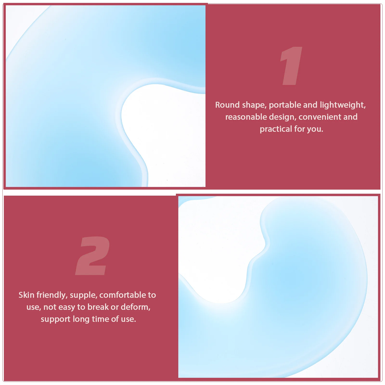 

1pc U-Shaped Silicone Face Pillow Design For Spa Massage Cushion Beauty Salon Sleeping Pad Cooling Sensation