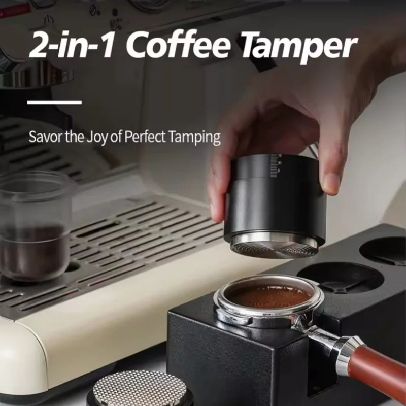Professional 2-in-1 Coffee Tamper & Espresso WDT Tool Set, Fits 51/53/58mm, Craft the Ultimate Espresso Experience