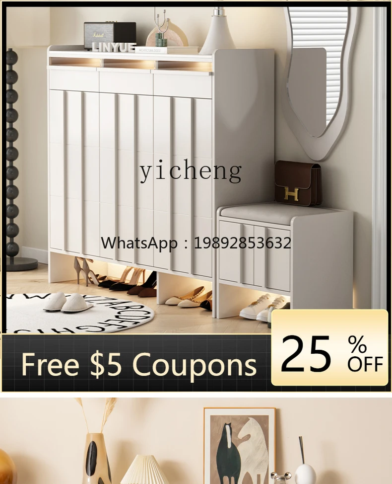 

Многоярусный шкаф для обуви из массива дерева GZ, минималистичный, для дома, для прихожей, тумба для обуви