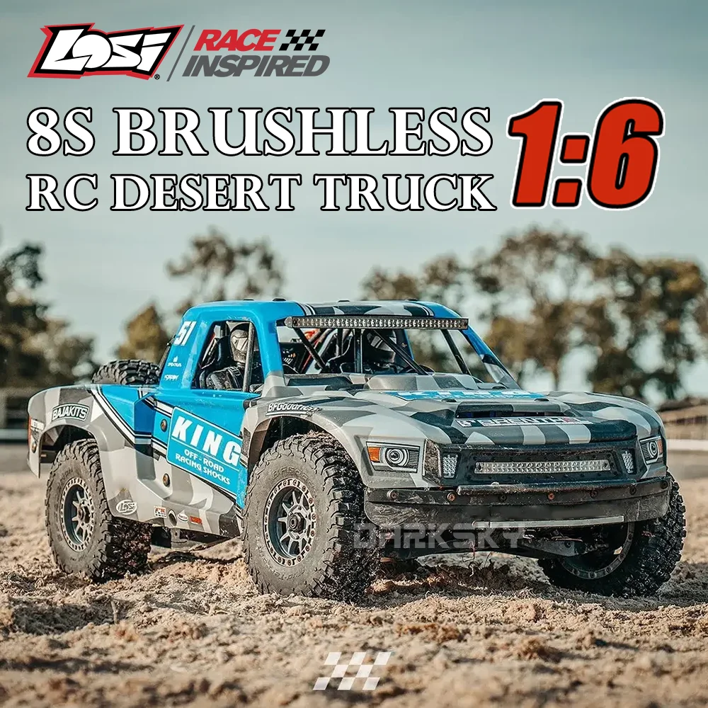 

LOSI Super REY 2.0 8S Бесщеточный 4WD RC Desert Truck 1/6 Электрический пустельный автомобиль с дистанционным управлением Модель автомобиля для взрослых и детей LOS05021