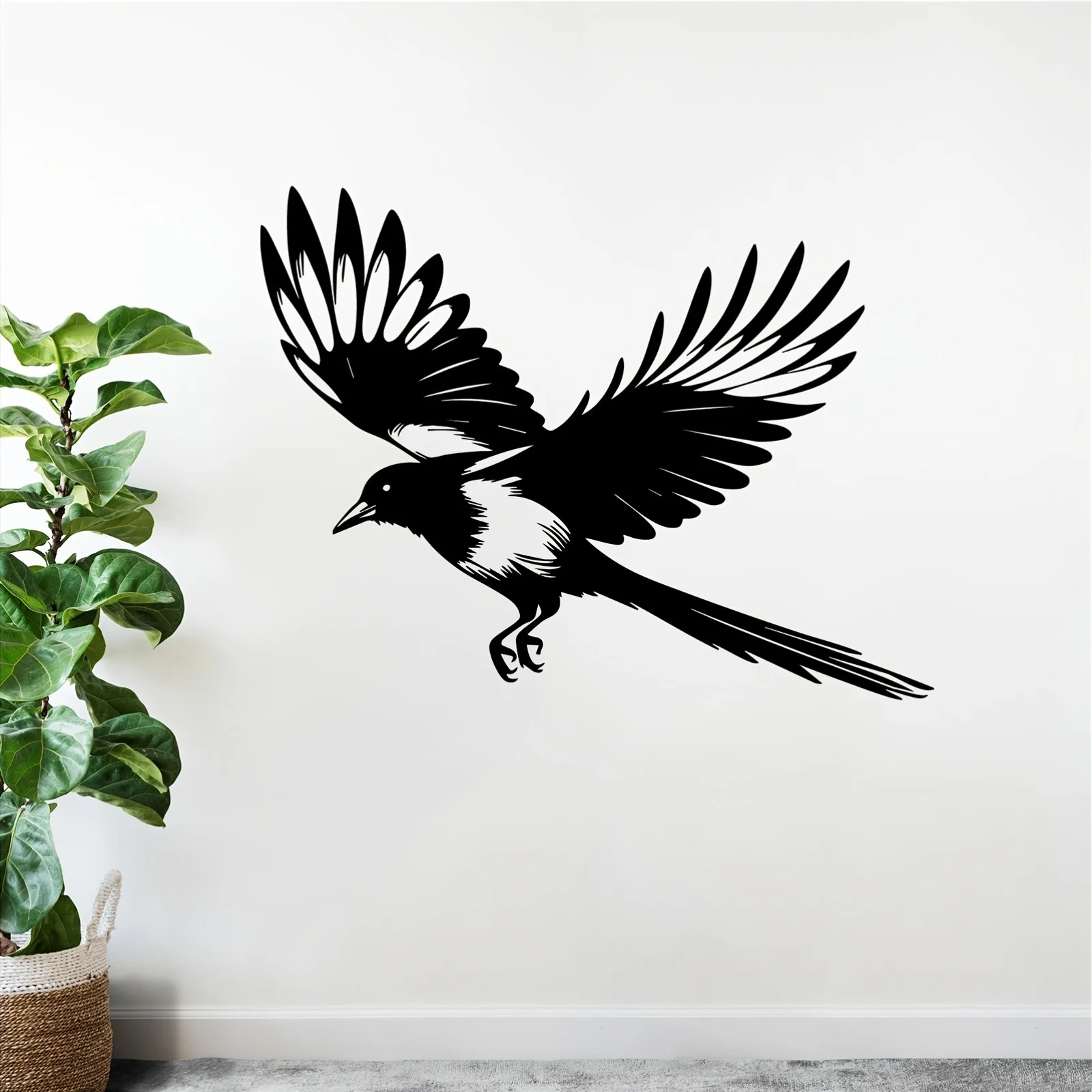 Brand Realistic Magpie Metal Wall Sculpture Weather Resistant Iron Bird Decor For Garden Fence Wedding Gift Bird Lovers