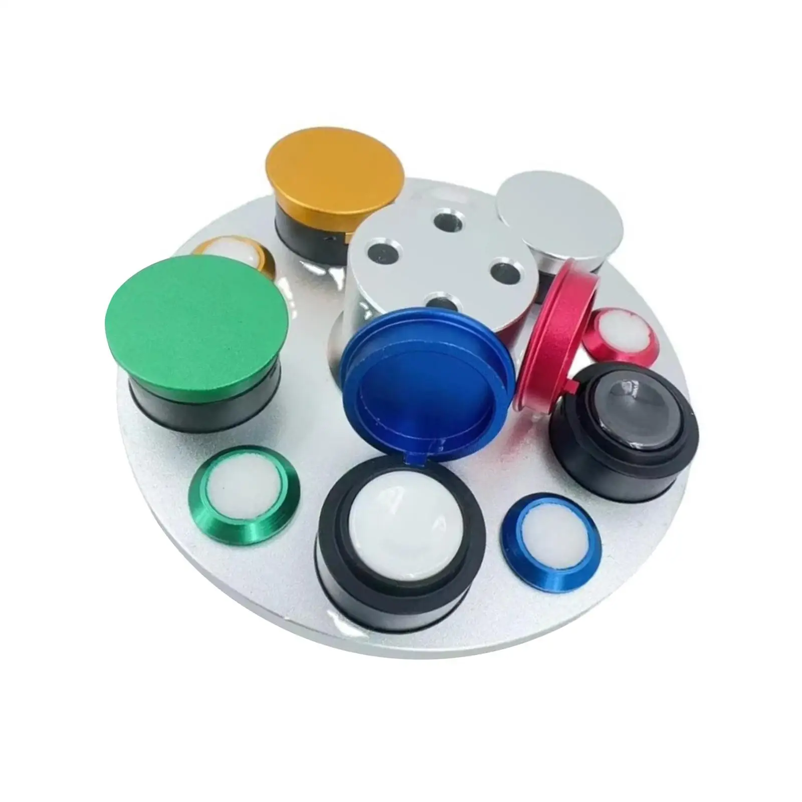 Watch Oil Cup Holder Practical with Cover 5 Dish Maintenance Convenient Watch Repair Tool Watch Oiler Stand Watch Oil Cup Stand image 2