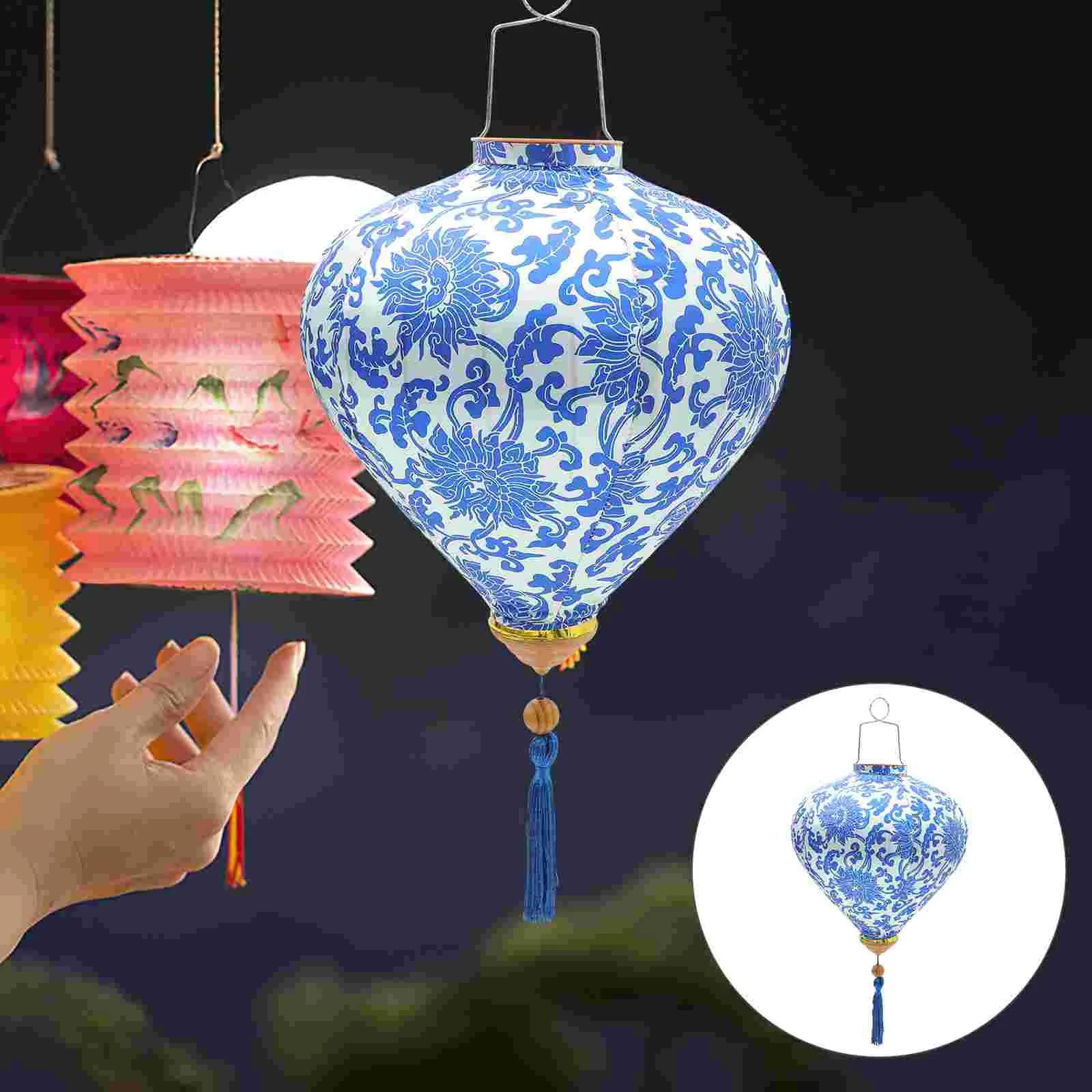 

Lantern Hanging Lanterns Halloween Decor Solar Lights Chinese Decorative Large Wedding Decorations Small Festival