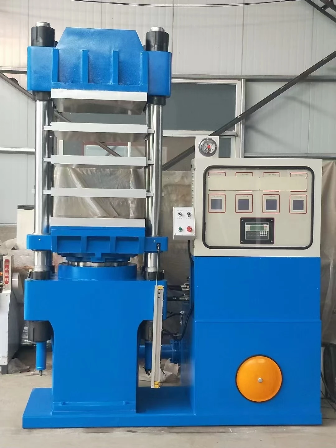 Automatic 100T Vulcanizing Machine Hot Hydraulic Press with PLC Pump and Motor for Three-Layer Rubber Vulcanization