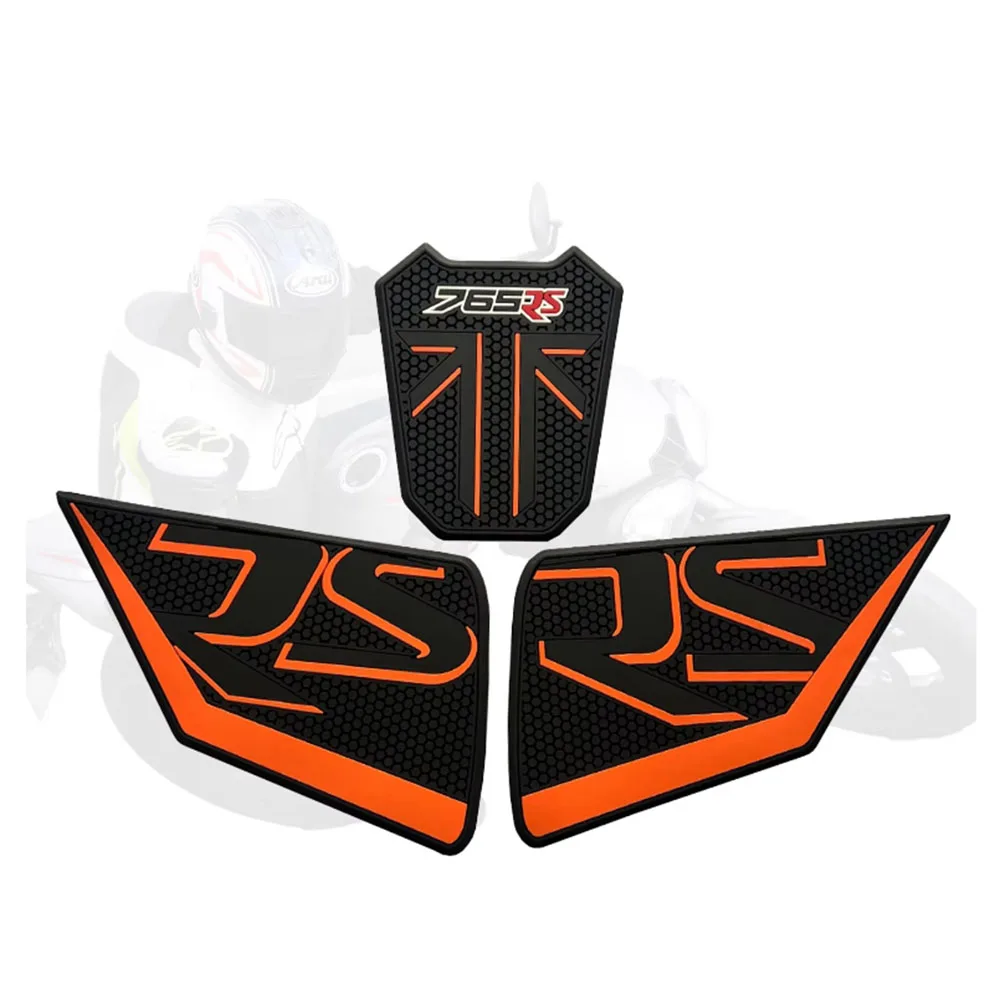 765 R RS For Triumph Street Triple Daytona 765 R RS Motorcycle Tank Pad 3D Protection Stickers Decals 2023-