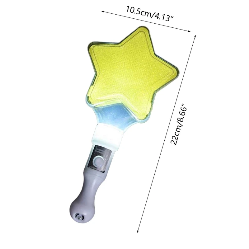 Set of 5 Flashing Wands Heart Star Light Up Wand Sticks Colors Change LED Glow for Festivals Celebrations