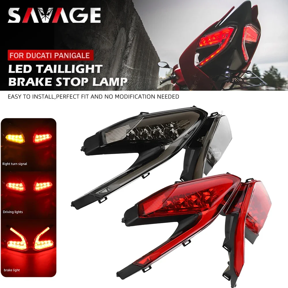 LED Tail Light Turn Signal For DUCATI 1299 1199/S/R 959 899 Panigale Motorcycle Accessories Brake Lamp Blinker Rear Taillight