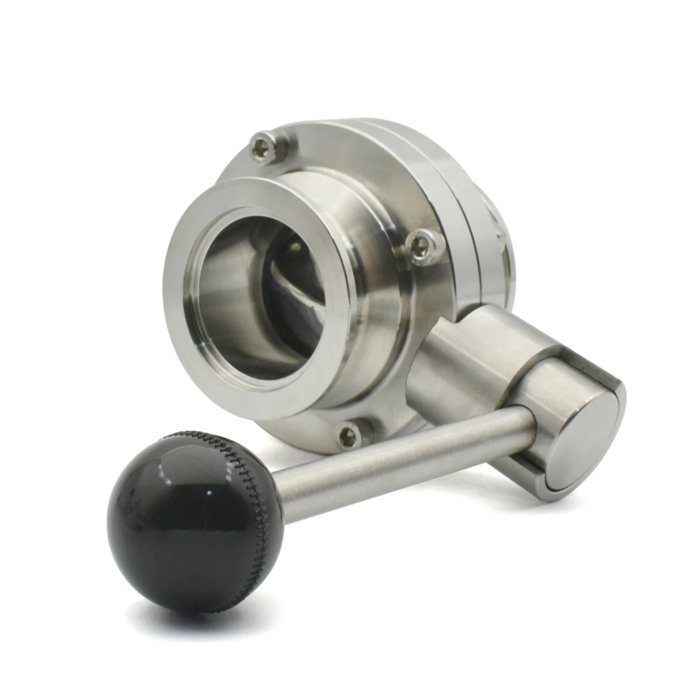 Électrovanne KF16 KF25 KF40 KF50 Vacuum Manual Butterfly Valve SUS 304 Stainless Steel Stop Control Valve Self Made Eau et vapeur — détail 3