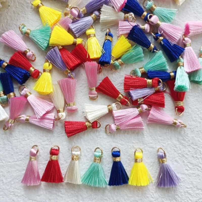 

10/20/30PCS Polyester Tassels Sewing Curtain Trim Fringe Decor Mini Tassel DIY Craft Keychain Earring Pendant Accessories 2cm
