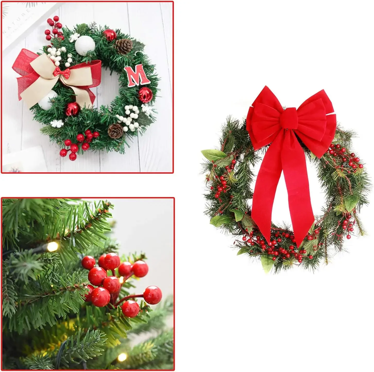 Spring Festival Red Berry Lucky Fruit Simulation Branches Christmas Decoration New Year Ornament Arrangement