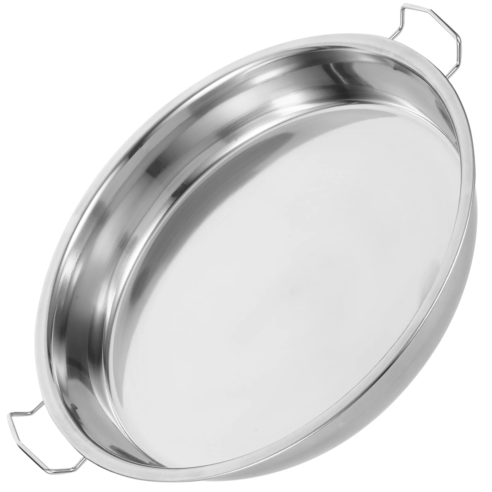 

1pc Liangpi Steamer Plate Cold Noodle Tray Food Storage Pan Steaming Drawer Kitchen Cooking Stainless Steel Plates Household