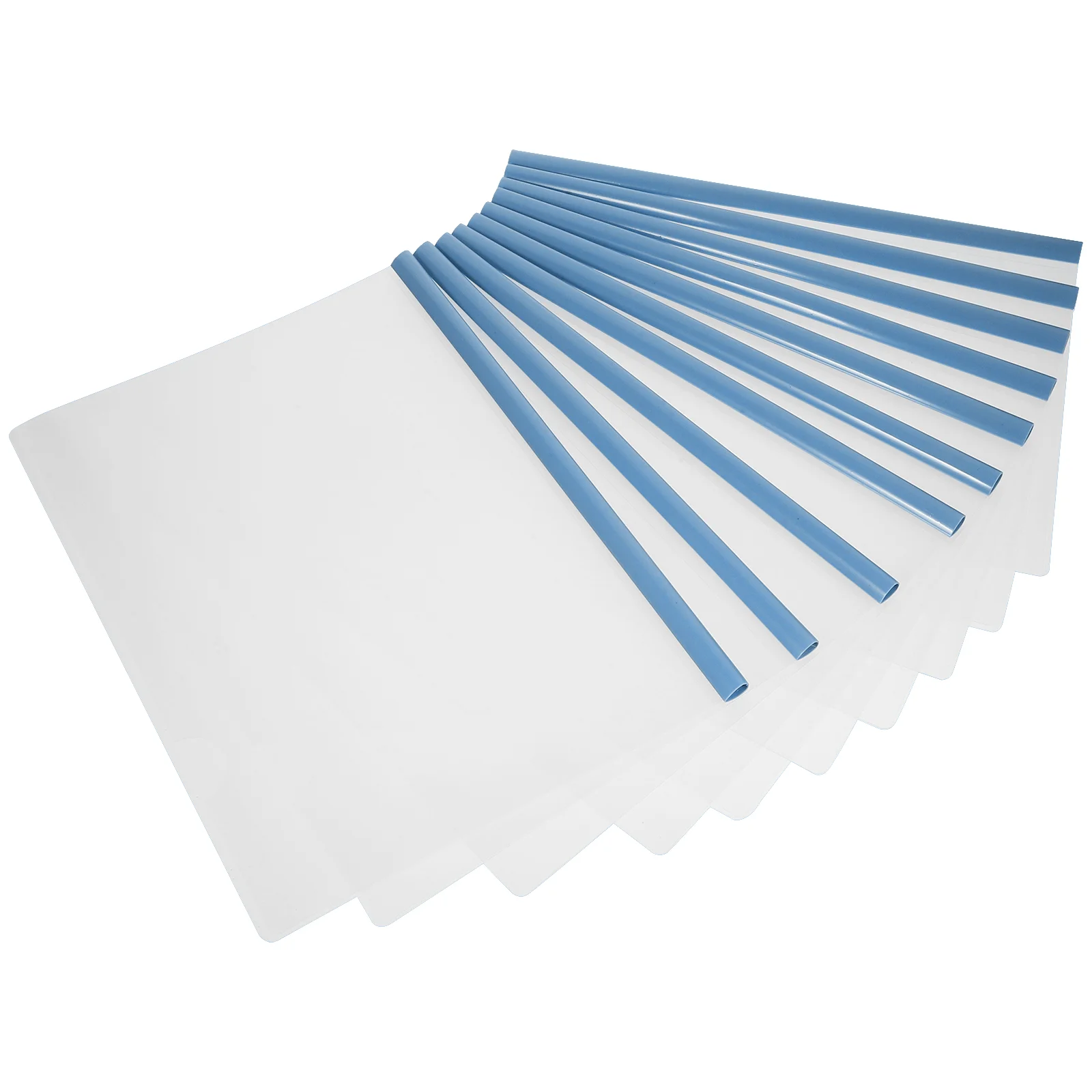 10 Pcs Clear Report Covers Transparent Drawbar Book Binder Clips Presentation File