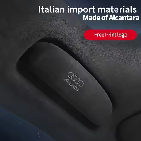 Alcantara Suede Car Glasses Case For Audi Q3 Q5L Q7 Q8 A4 A3 A6 A6L A8L A5 Sunglasses Box Storage Holder Refit Moulding Accessor