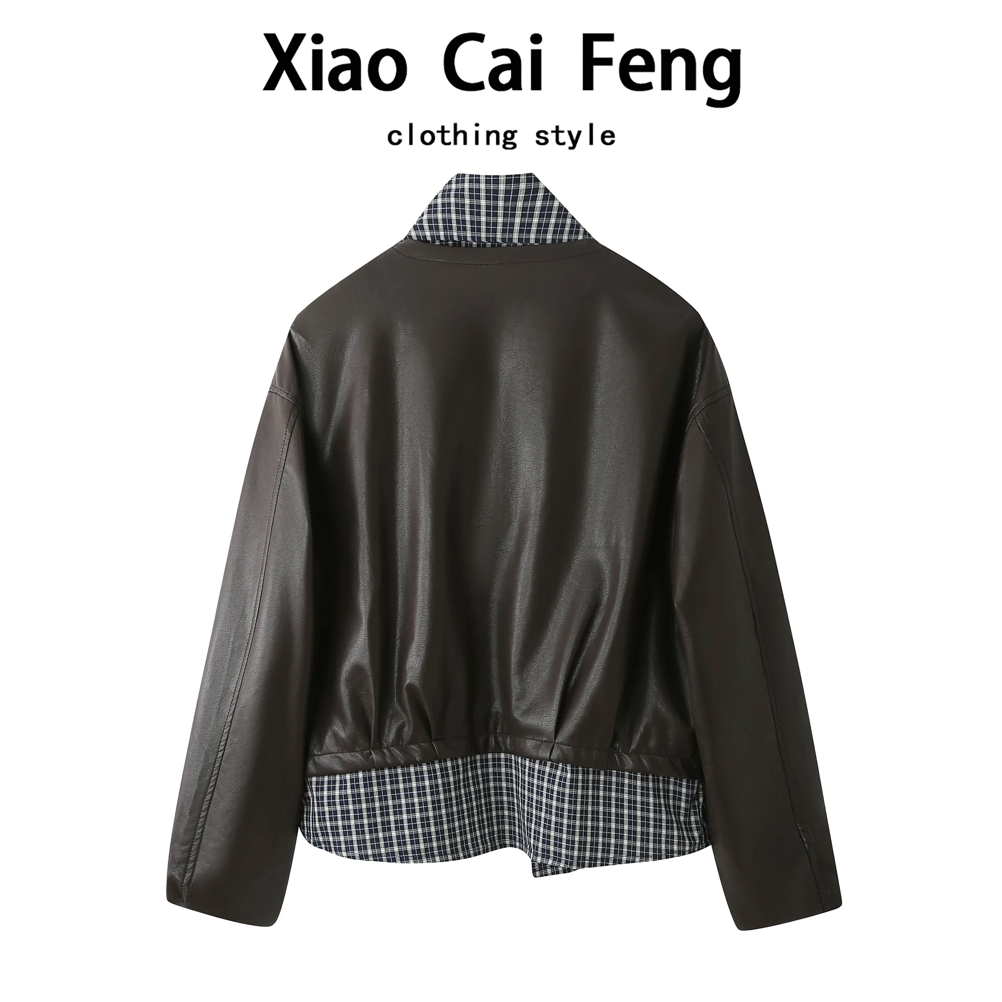 ملابس عمل نسائية من الجلد المنقوش الرائع من Jaet فضفاضة مناسبة للخريف والربيع ملابس عمل طويلة وسحاب للإغلاق Dr Qing... #3