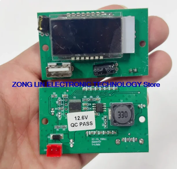 12.6/16.8V voltage and power display module with USB port for two random sending purposes       5PCS -1lot