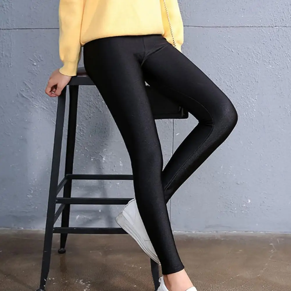 Women Fleece-lined Skinny Pants Lady Thick Pants High Waist Winter Pants for Women Thick Plush Elastic Skinny for Weather