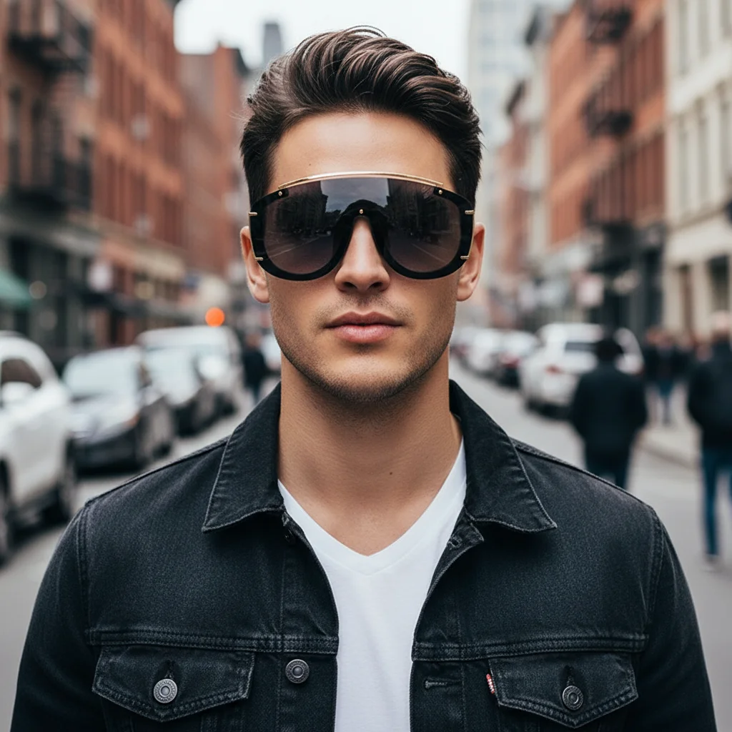 

Fashionable Large-framed Sunglasses Stylish Design Windproof And With Uv Protection Function Car Sunglasses3092