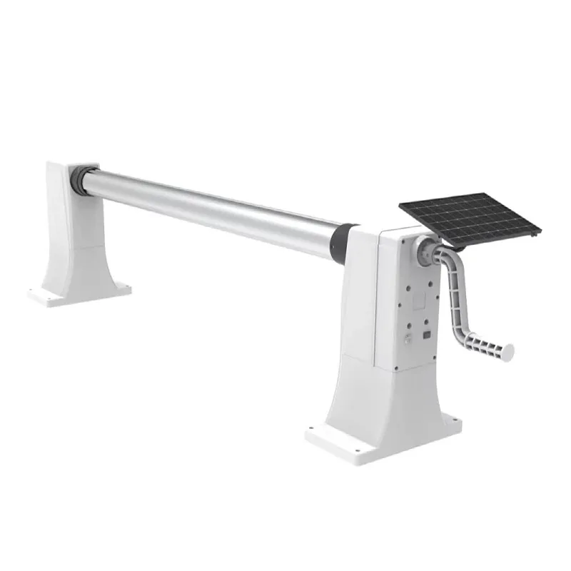 

Практичное автоматическое электрическое устройство для намотки крышек бассейна с аккумулятором и двигателем для поверхностных бассейнов.