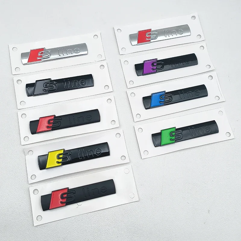 

2pcs 3D ABS Sline Logo S Line Emblem Car Fender Badge For Audi A1 A2 A3 A4 A5 A6 A7 A8 Q2 Q5 Q7 Q3 TT S Line Sticker Accrssorie