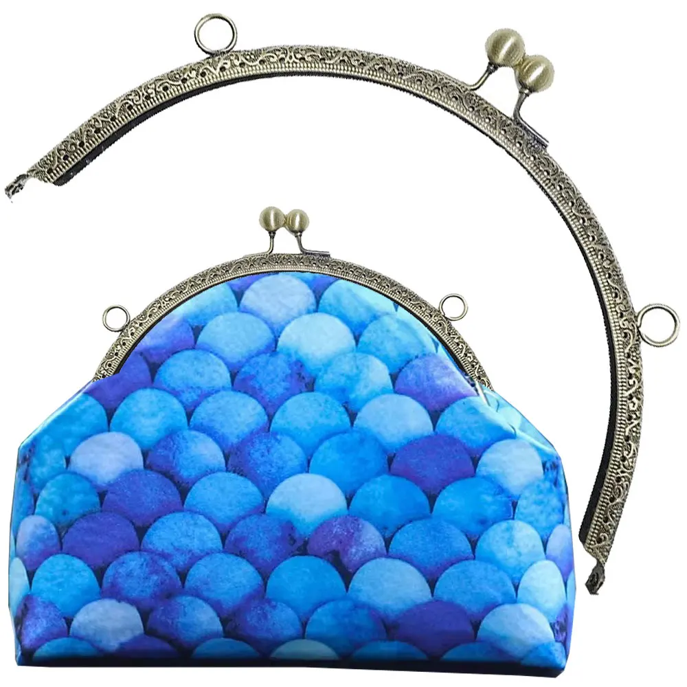 

10PCS 20.5cm Semi-Circle Metal Purse Frame for Bag DIY Handmade Kiss Lock Wedding Clutch Frame Accessory Coin Purse Kiss Clasp