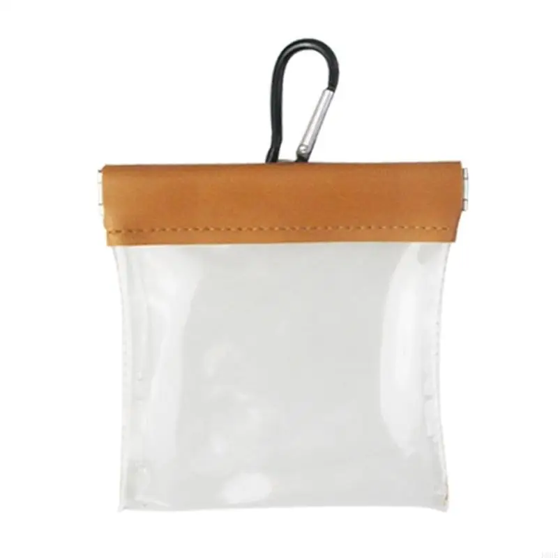 

K8GE Golf Tees Bag Golf Tees Bag with Clip Clear Squeeze Top Bag Golf Tees Storage Holder Golf Tees Storage Pocket