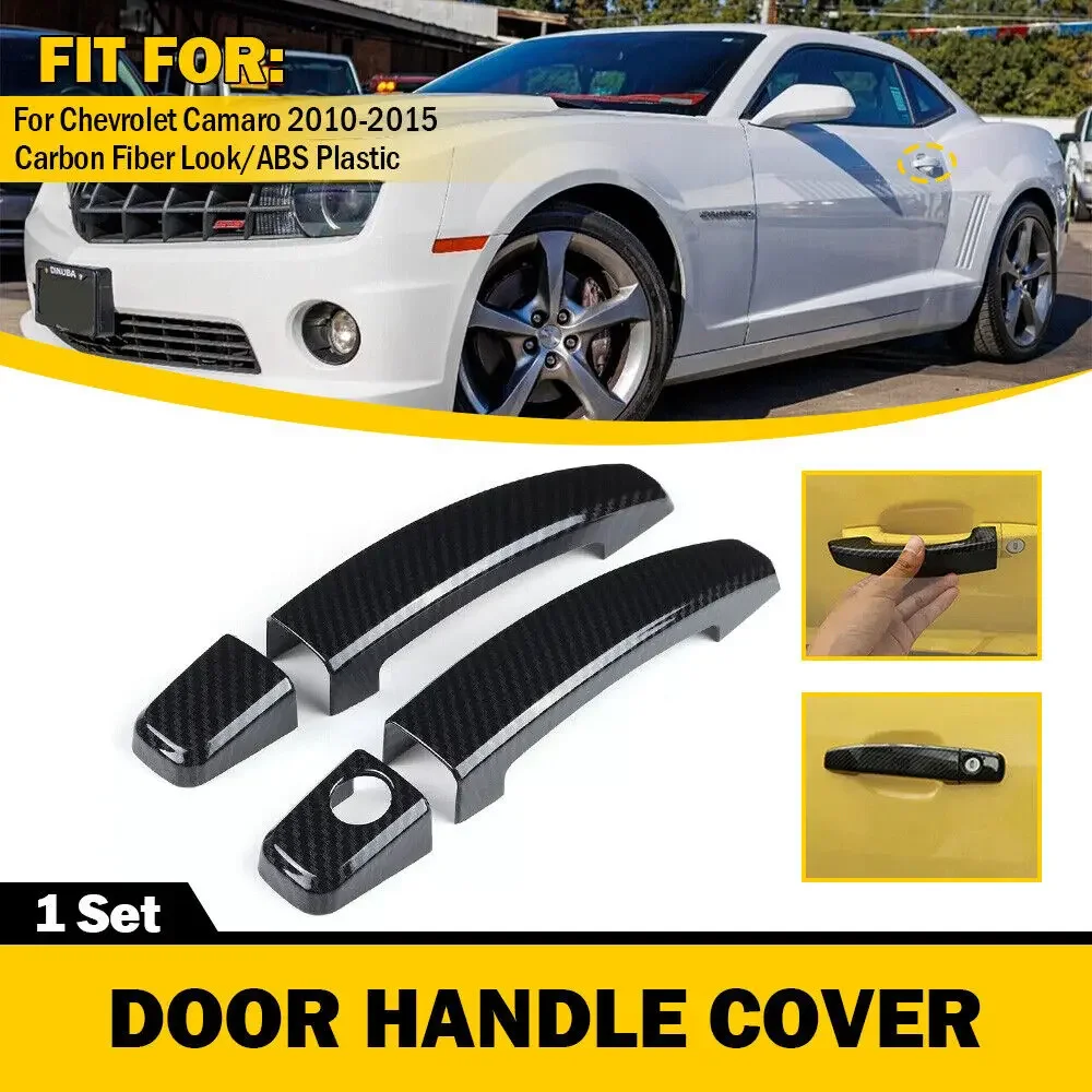 

Для Chevrolet Camaro 2010 2011 2013 2014 2015, стиль из углеродного волокна, крышка дверной ручки автомобиля, наклейка, аксессуары, защитный декор