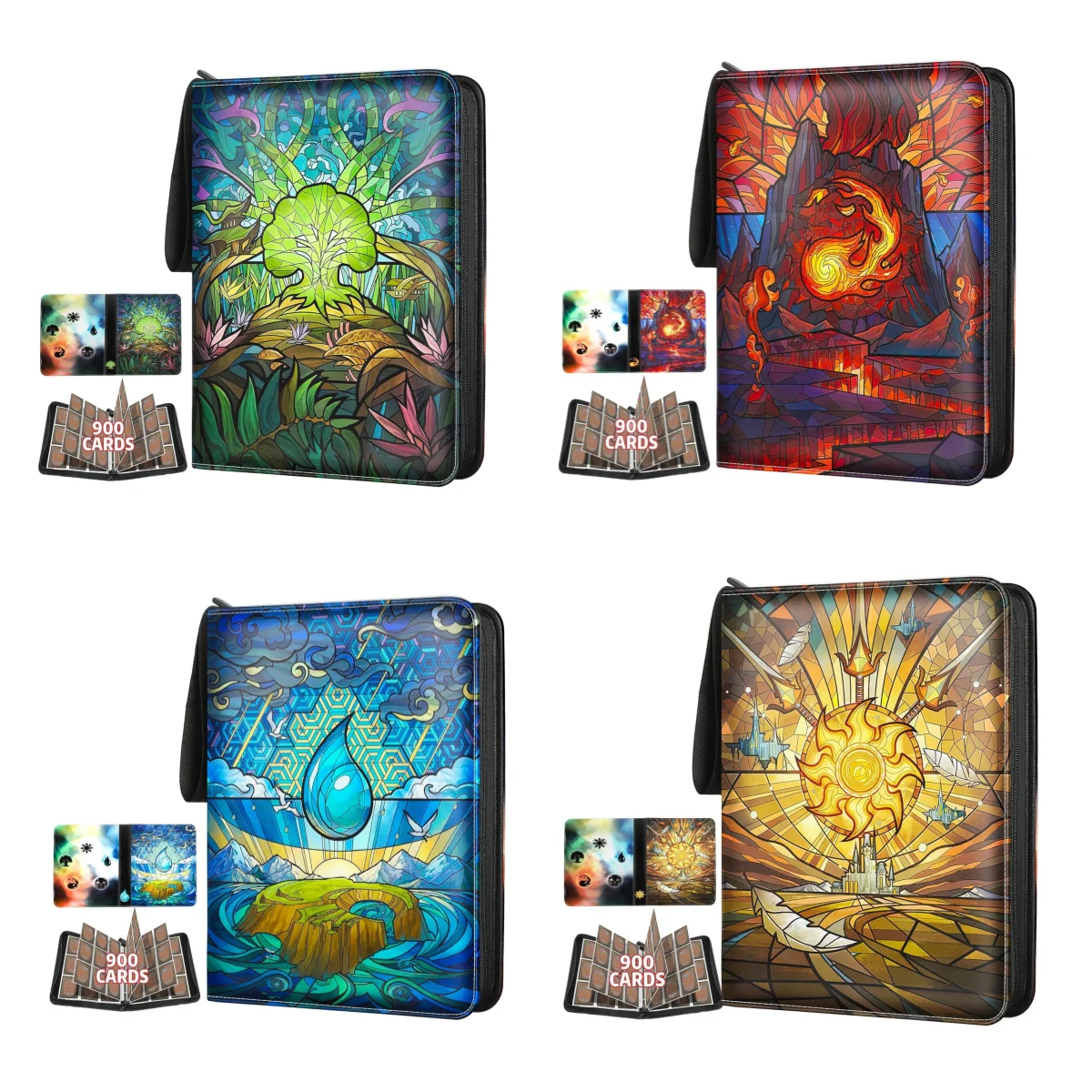 Trading Card Binder for MTG/YGO/Game Cards, Holds 900 Cards,Premium Collector Card Album for Standard Cards,Toys Gifts for Kids