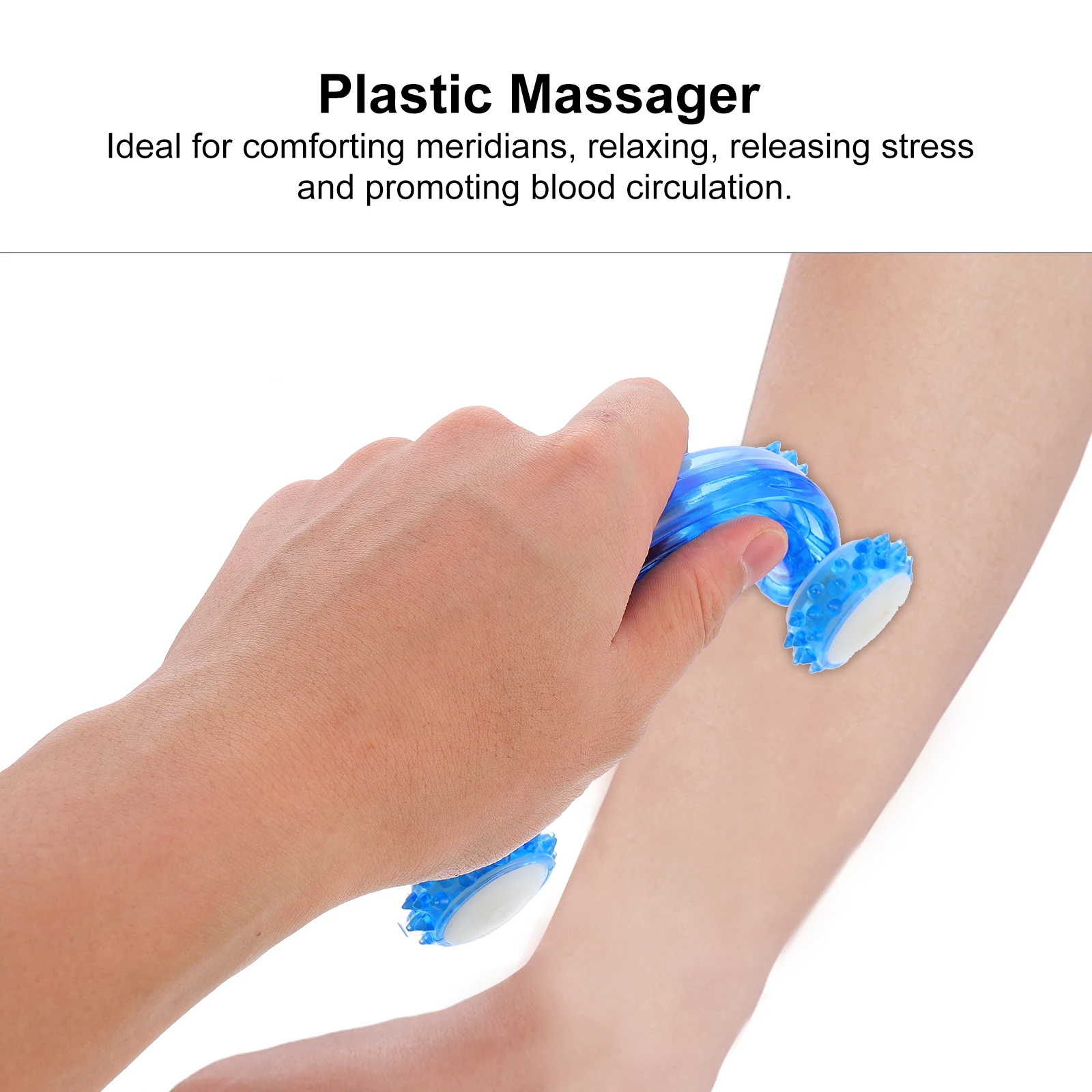 

2pcs Roller Type Massager Compact Ergonomic Full-Body Plastic Massager For Stress Relief Muscle Relaxation Blood Circulation