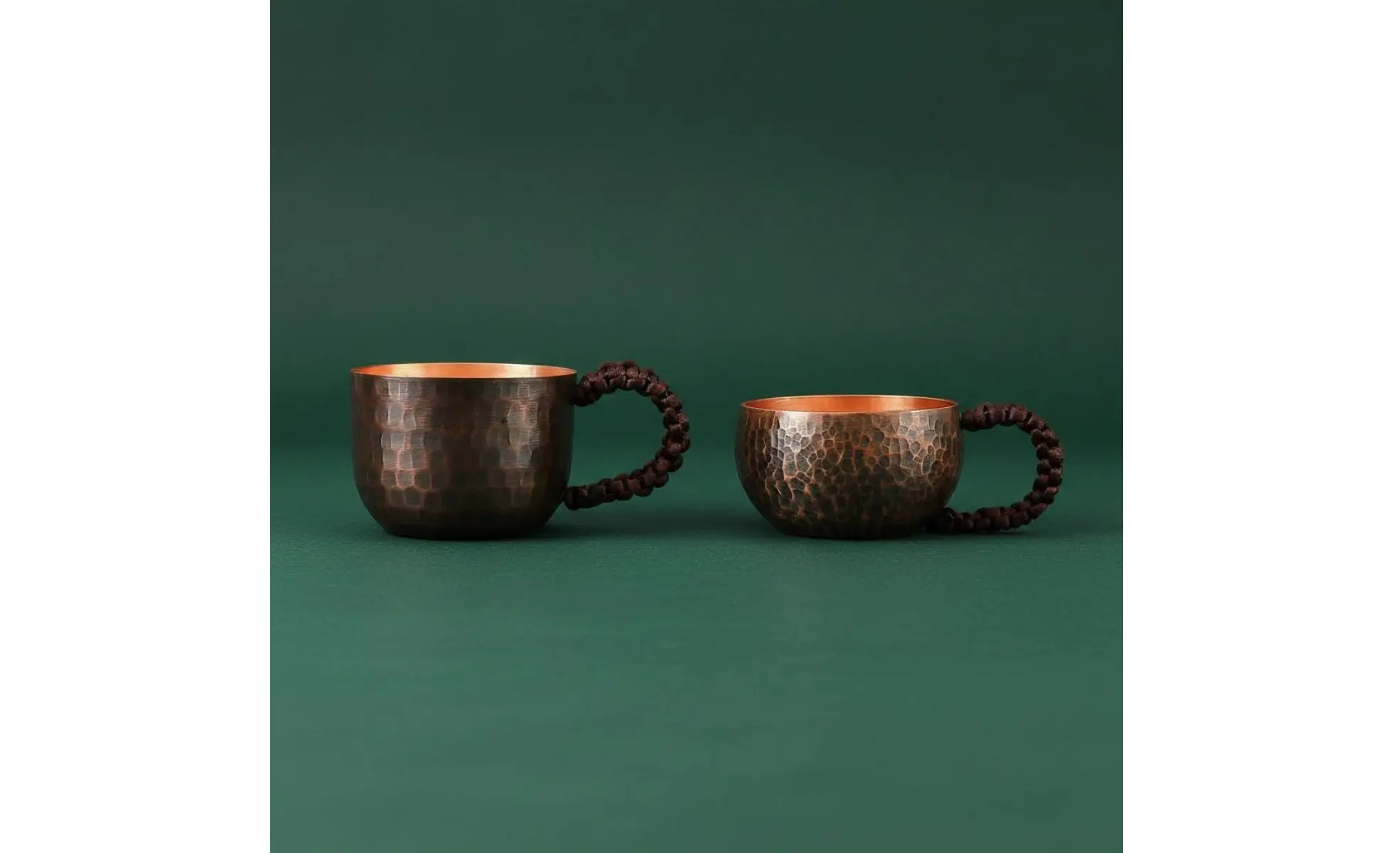 Hammered Copper Brew Vessel Chinese and Design & Beverage Bowl Vintage Copper Mug Drinkware for Office