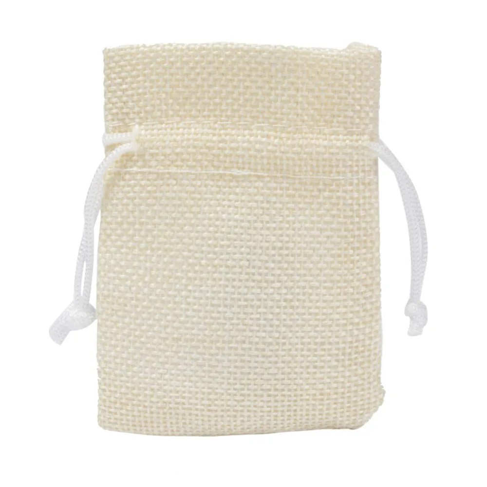 Linen Colorful Linen Drawstring Pockets Breathable and Dustproof with Drawstring Cloth Storage Bag Multiple Colour