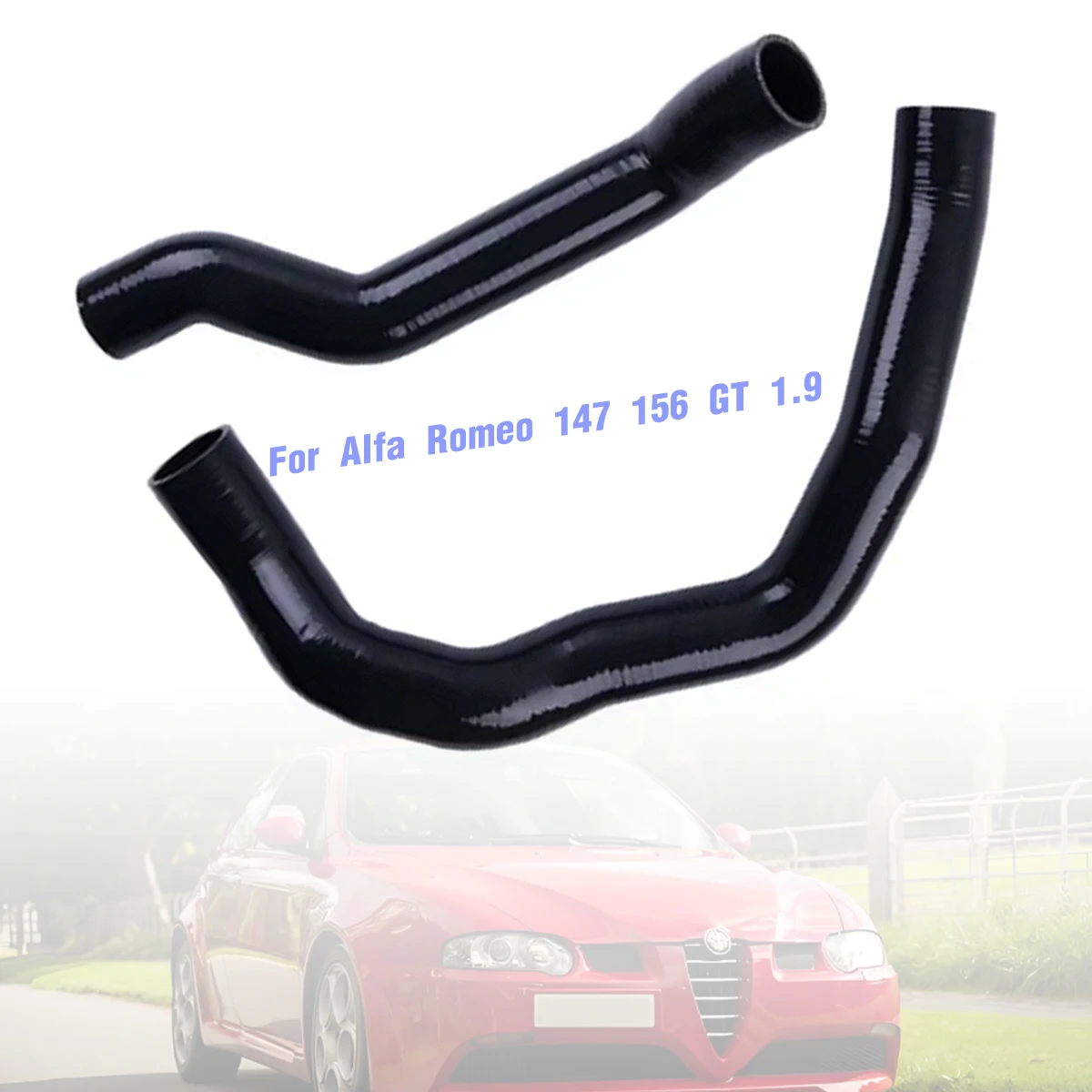 

4pcs For Alfa Romeo 147 156 GT 1.9 JTD Turbo Upper & Lower To Intercooler Hard Silicone Hoses Tubes Piping Kit