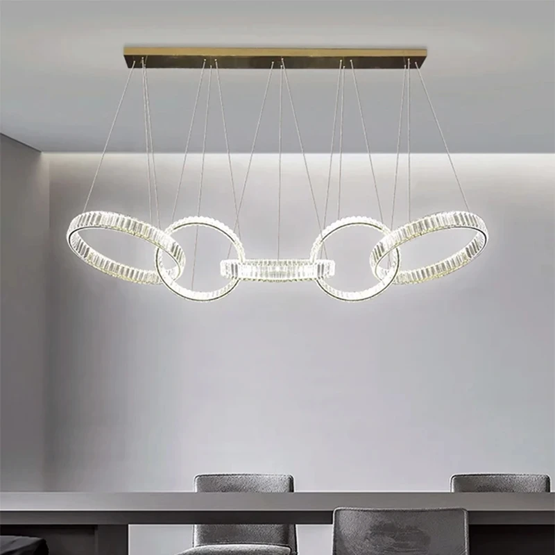 Lampade a sospensione per decorazioni domestiche, lampadario di cristallo di lusso per soggiorno, lampada a sospensione per sala da pranzo, plafoniera, illuminazione per interni