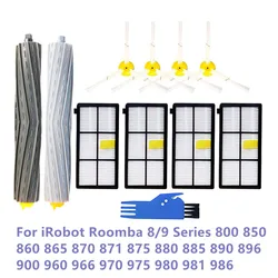 Szczotka główna Filtry Hepa Szczotki boczne do iRobot Roomba 800 850 860 865 870 871 875 880 885 890 896 900 960 966 970 975 980 981 9