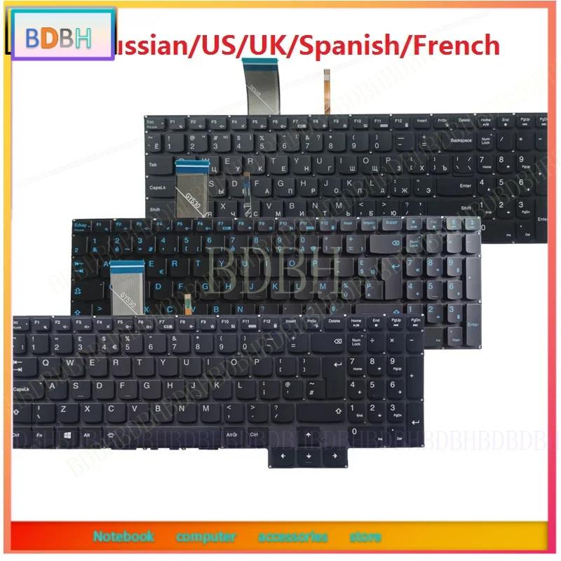 Russian/US/UK/french/Spanish Laptop Keyboard For Legion 5-15ACH6H 15ACH6H 16ACH-06 15ITH6 15ITH6H 15ACH6A 17ACH6 backlit