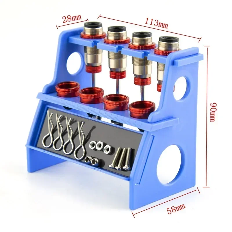 1Set Damper Pits Stand with Magnetic for Kyosho RC Car Tool Shock Absorbers Mount Screw Suction Cup with Magnet