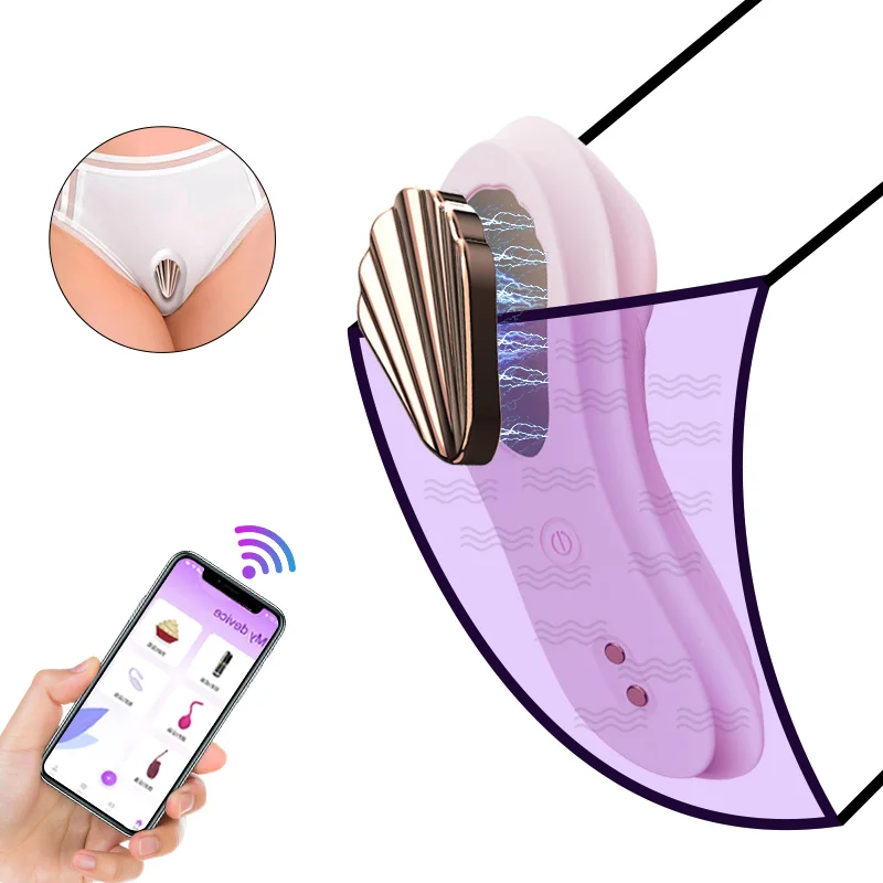 Mini Vibrador Wearable para Mulheres, Estimulador do Clitóris, Controle Remoto Bluetooth APP, Vibro On Sexy Calcinhas, Brinquedos Femininos