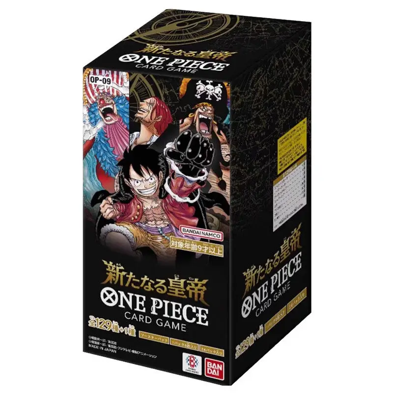 New One Piece Emperors In The New World Op-09 Booster Box Bandai Official Japanese Version 24 Packs Collection Cards Gift Fans
