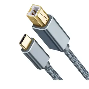 Bilashmart Durable Laptop Scanner Printer USB Type C to USB B 2.0 High Speed Printer Cable Epson HP Brother