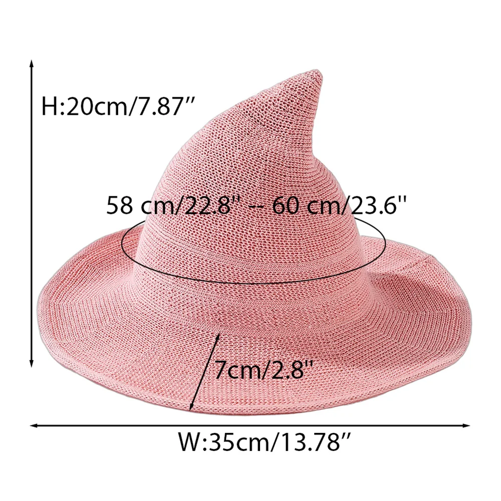 Halloween Witch Hat Knitted Cap for Women