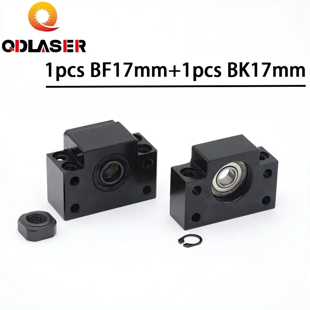 

QDLASER BK17 BF17 Ballscrew End Supports Set Fixed Side for Ballscrew Liner Guides Machine CNC Parts holder