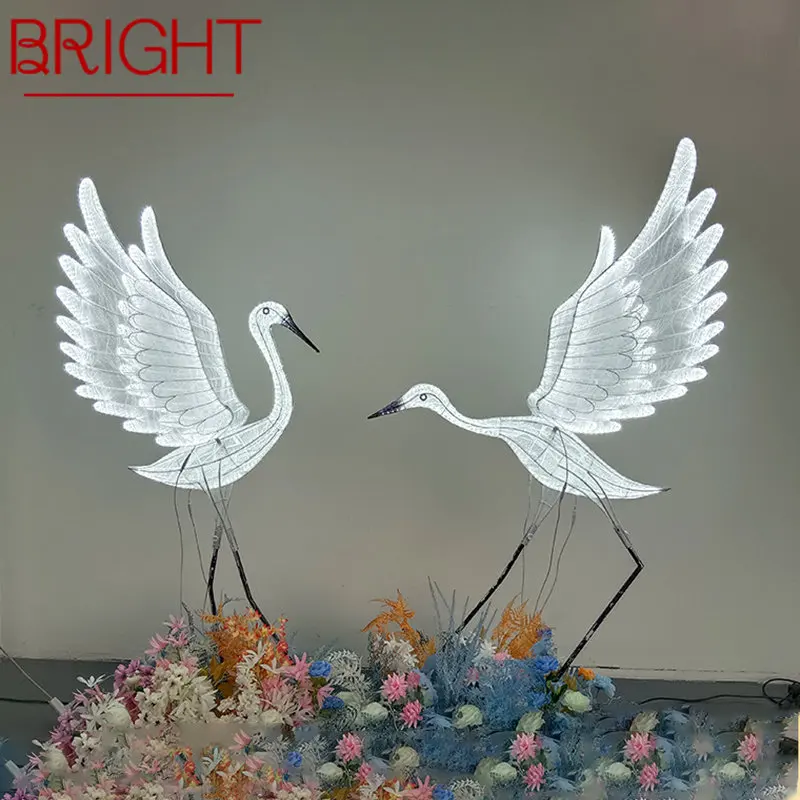 BRIGHT Modern LED Light  for Party Stage ShiningRoad Lead Egret edding Decoration Lamp