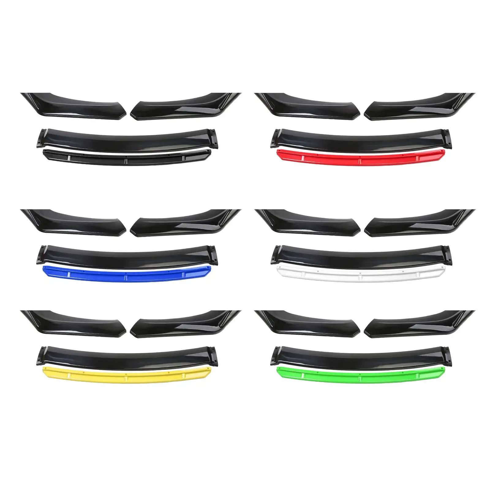 4Pcs Car Front Bumper Lip Body Kit Spare Parts Splitter Spoiler Professional