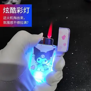 Roztomilý plynový zapalovač Hello Kitty s červeným plamenem: Zapalte srdce každé dívky, blikající zapalovače Kuromi Sanrio, romantický dárek na míru 6 nejlepší prodej zapalovač Hello Kitty - №5