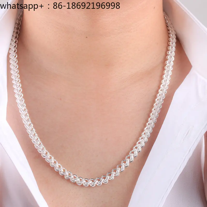 Men's Necklace Trendy Personality Thick  999 Chain Without Pendant  Jewelry