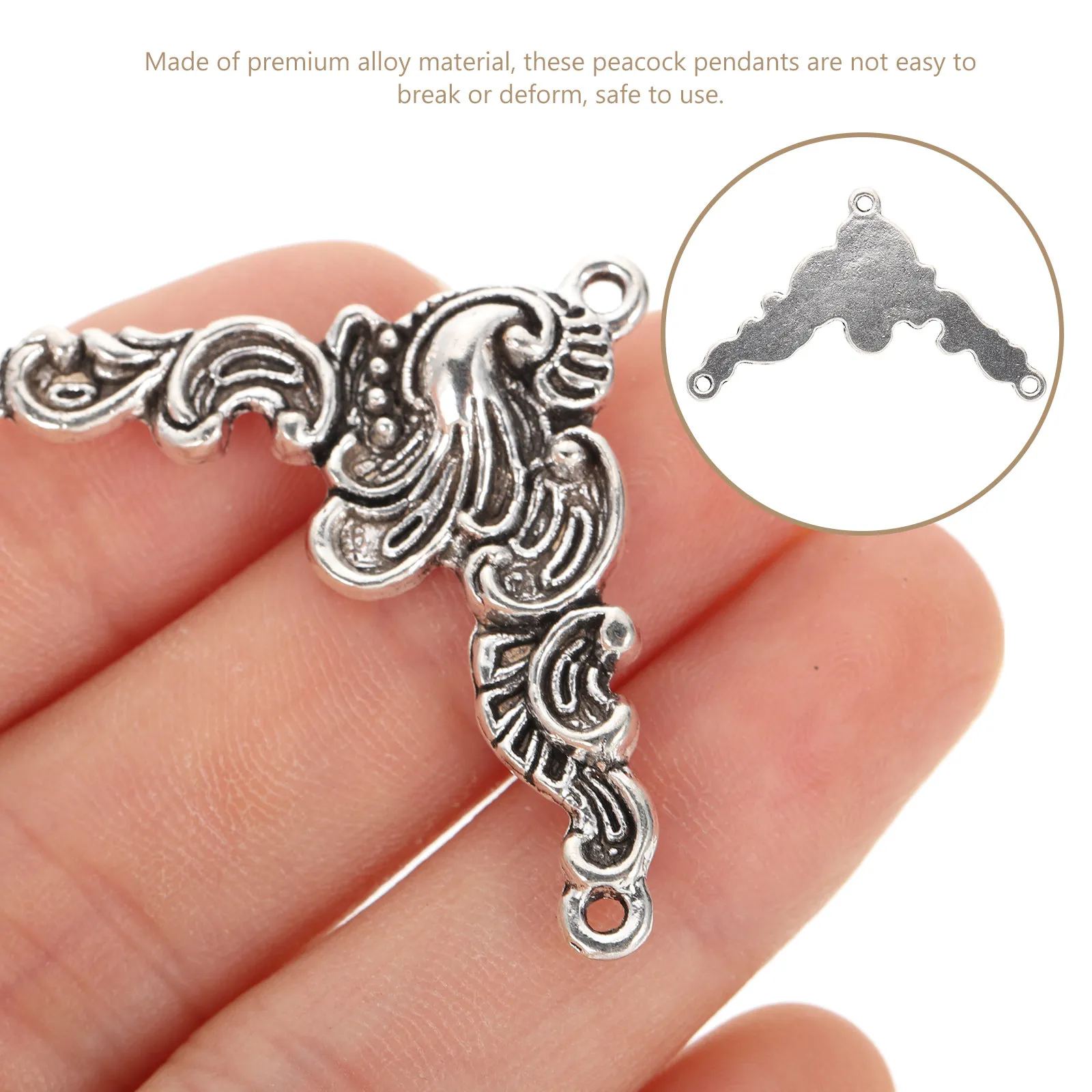 20Pcs Vintage Peacock Pendants Alloy Charms DIY Jewelry Making Supplies Necklace Bracelet Keychain Craft Accessories view 6