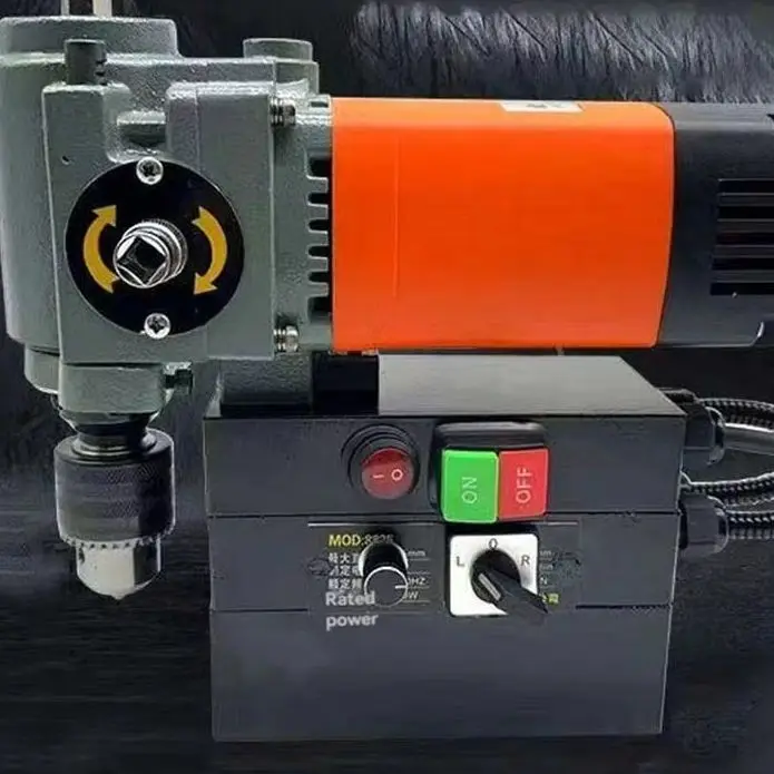 220V 1380W/1800W Horizontal Magnetic Drill Positive and Negative Speed Regulation Industrial Grade Coring Drill