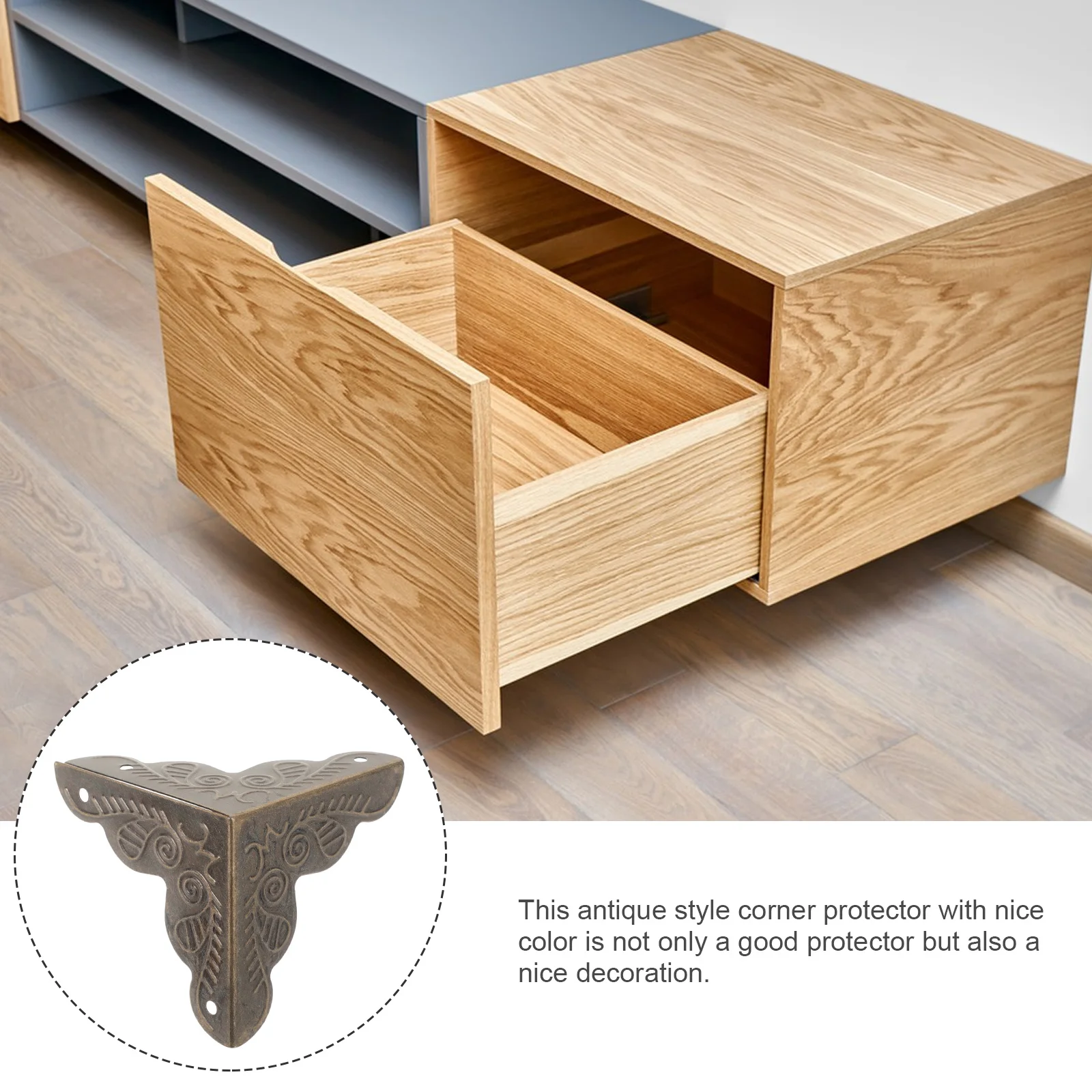 

12Pcs Corner Protectors Metal Edge Guards Retro Jewelry Box Protective Guards Vintage Style Decorative Box Corners